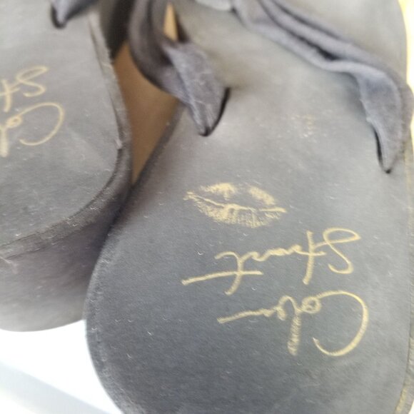 vtg 90s Colin stuart black platform flip flops size 9 - Picture 7 of 9